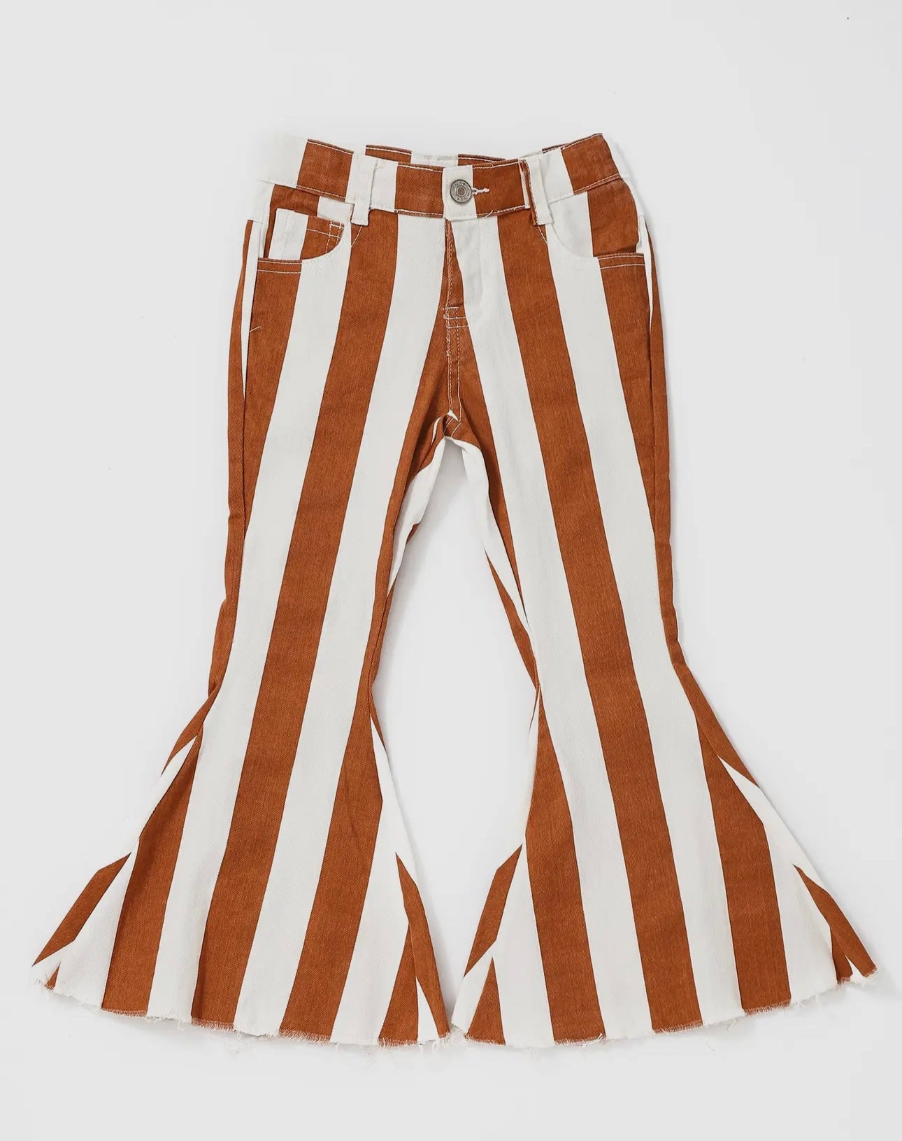 Rust & cream stopped bell bottoms