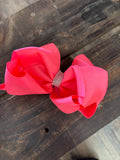 Hot pink hair bow