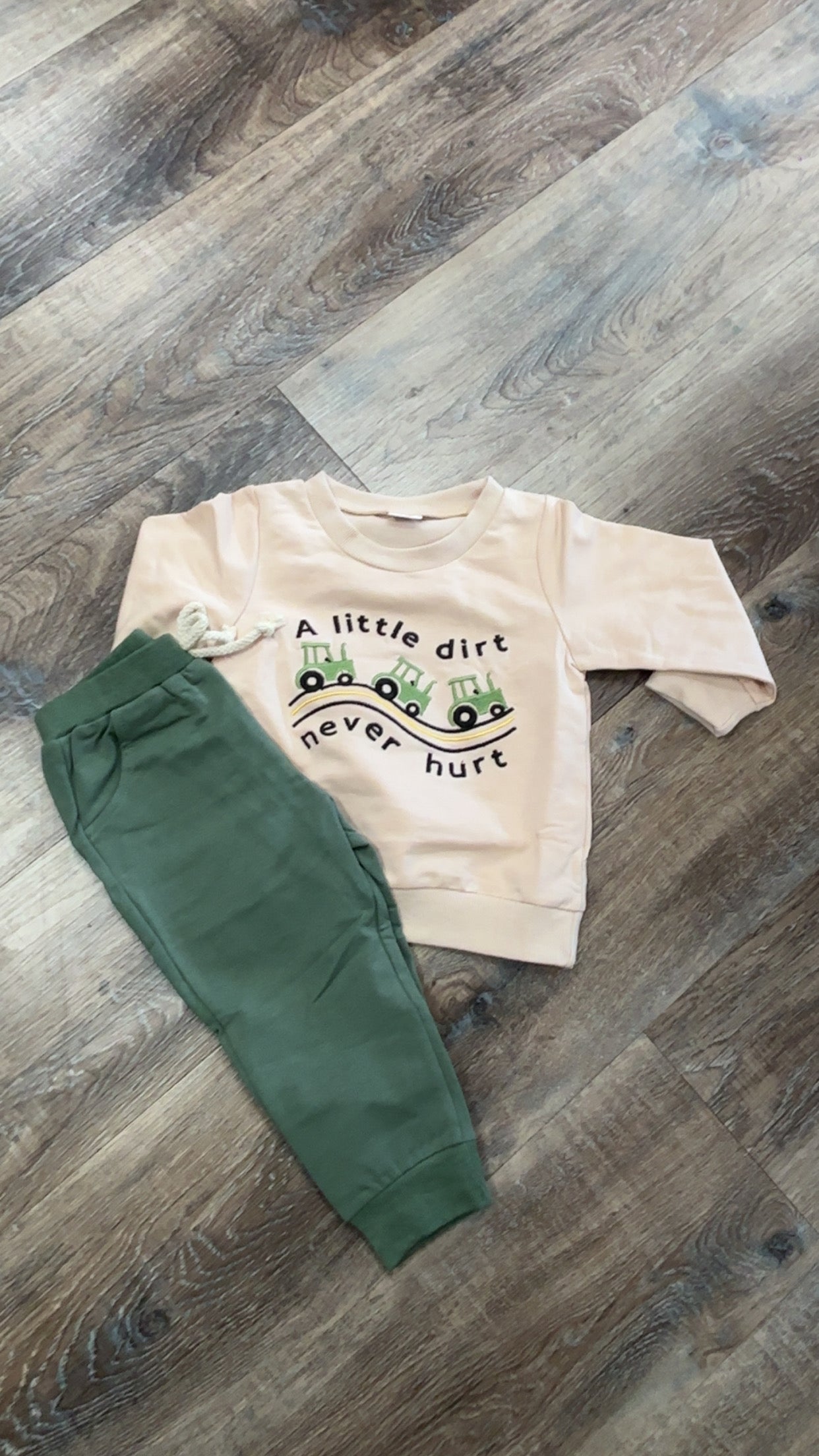A little dirt 2 piece boy outfit